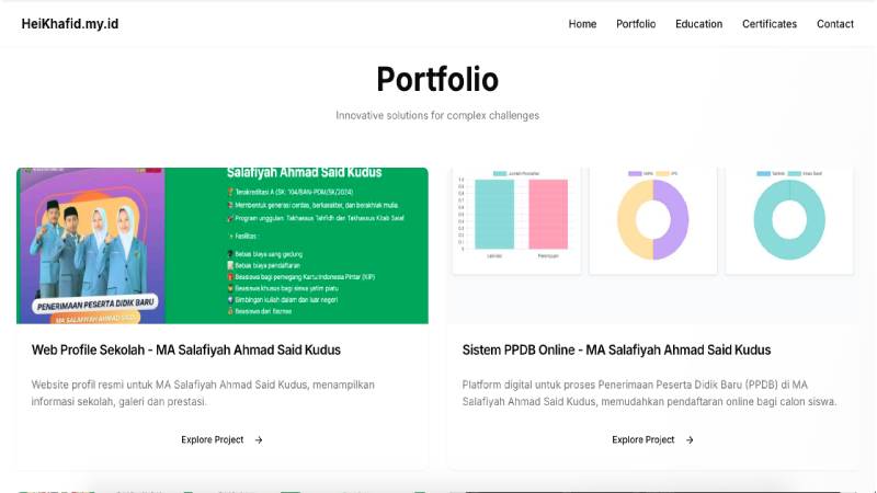 Web Portfolio: Next.js with ShadCN UI